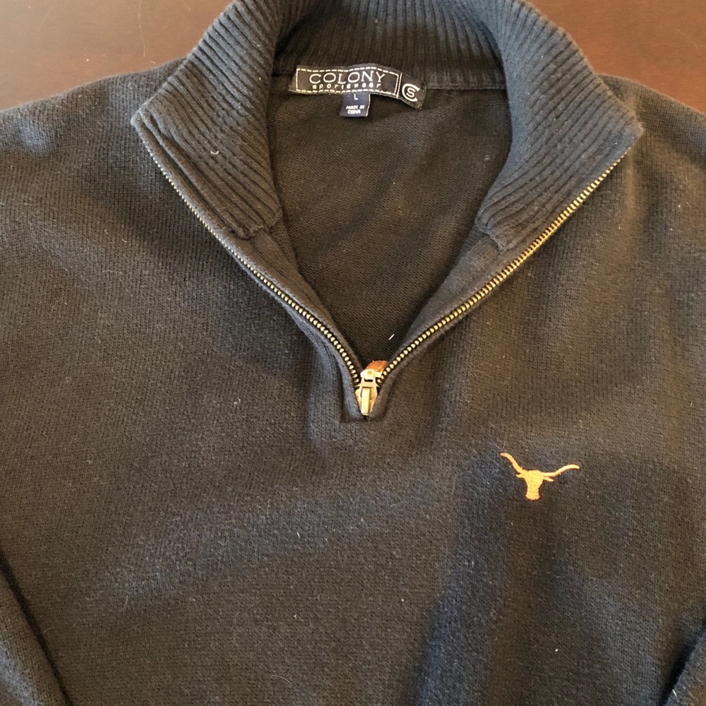 Black UT 1/4 zip sweater